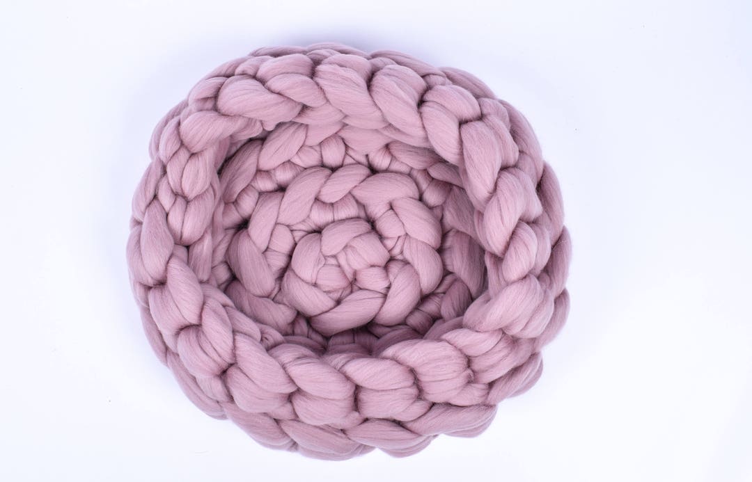 Merino Wool Cat Bed Chunky Knit Cat Cave Merino Wool Dog Bed Arm Knit
