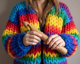 Ganchillo jumbo de gran tamaño Knit Pro de 18-35 mm para tejer con lana gruesa.