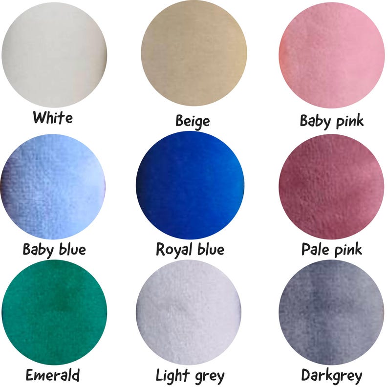 a color chart showing all available colours which you can order to get a giant knitted throw