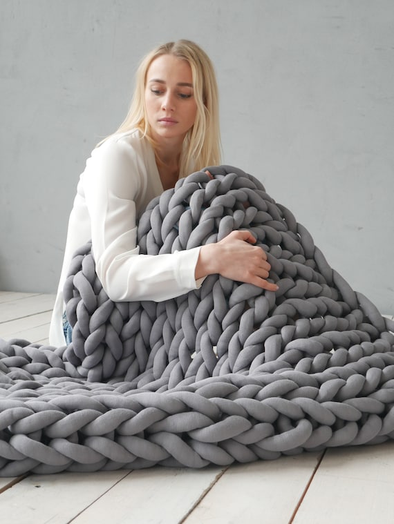 Giant Blanket Chunky Knit Blanket Merino Wool Blanket Big Knit Blanket Home  Decor Boho Decor Big Yarn Blanket Weighted Blanket Woolexperts 