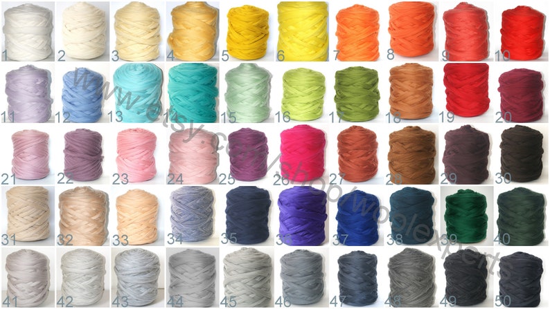 Chunky yarn, giant yarn, merino wool, super bulky, arm kntting, chunky merino wool yarn, bulky yarn, merino wool roving, super chunky yarn image 4