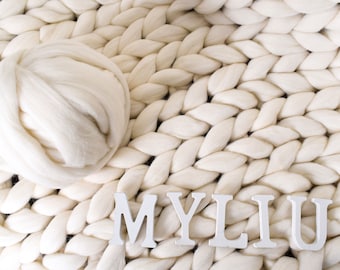 Chunky Merino Wolle Garn: Super voluminöse Arm Stricken Kammzug
