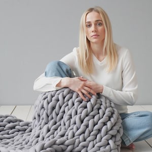 Couverture lestée en coton épais, soulagement de l'anxiété, cadeau douillet personnalisé image 16