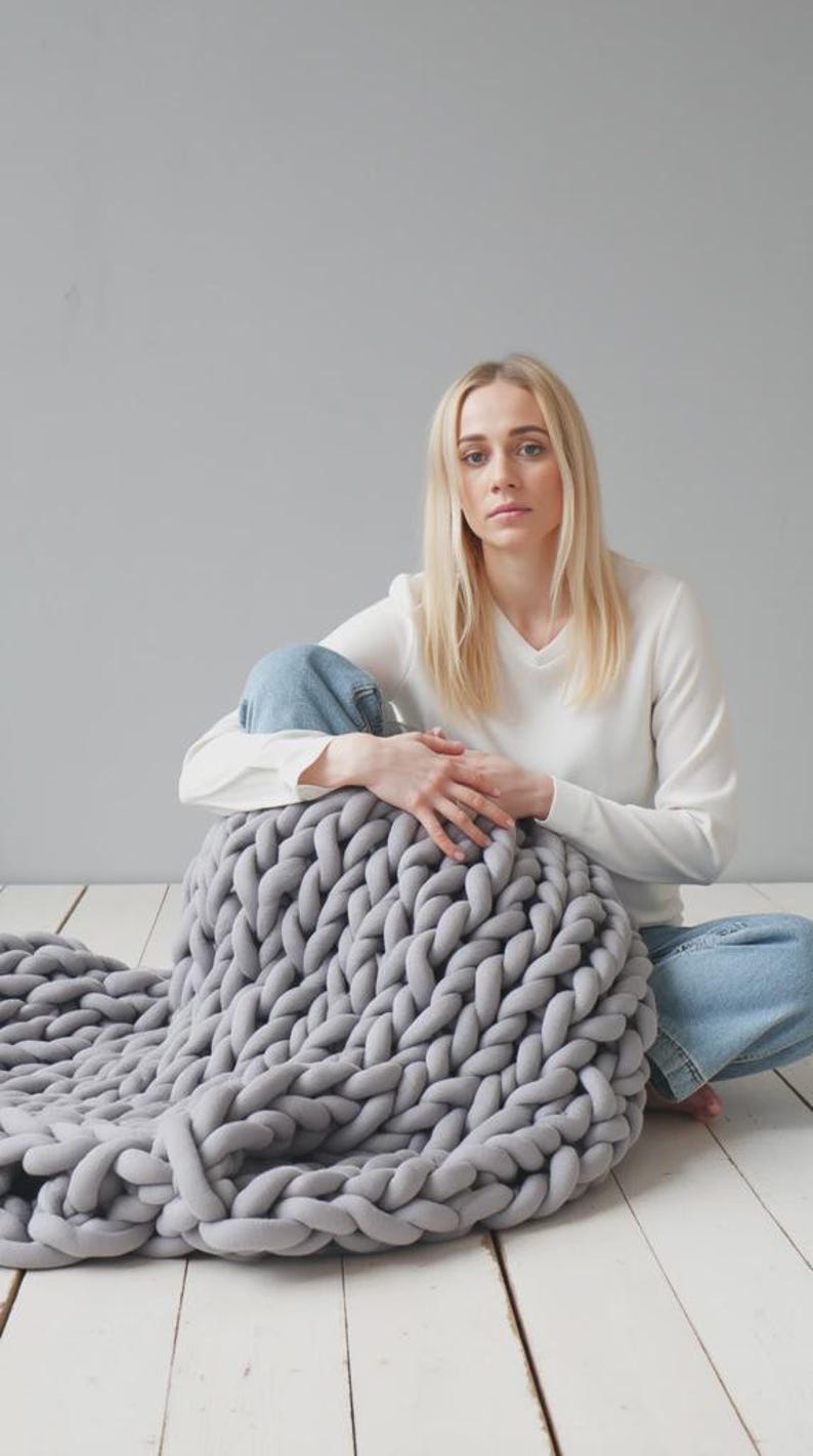 Couverture lestée en coton épais, soulagement de l'anxiété, cadeau douillet personnalisé image 16