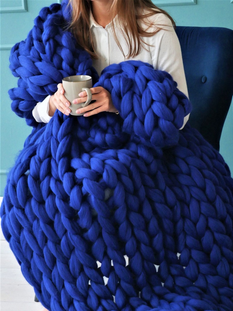 Chunky Knit Throw Blanket Chunky Knit Wool Blanket Knit Etsy Australia