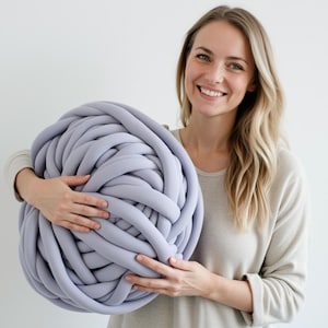 Hilo de algodón grueso en tubo, 100% orgánico, vegano, hilo para tejer color malvavisco, 2 libras 32 yardas, 1 kg 30 m