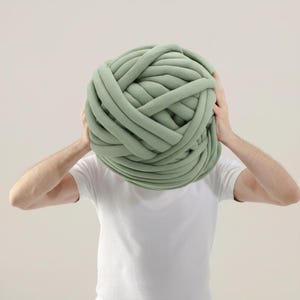 Chunky Cotton Tube Yarn Vegan Jumbo Garn für Arm Strick super voluminöse Riesenmaschen