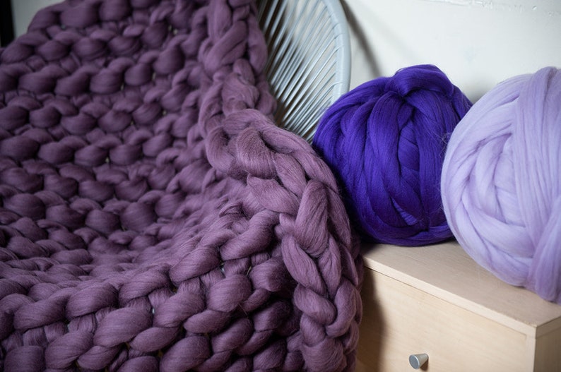 Chunky yarn, giant yarn, merino wool, super bulky, arm kntting, chunky merino wool yarn, bulky yarn, merino wool roving, super chunky yarn imagem 8
