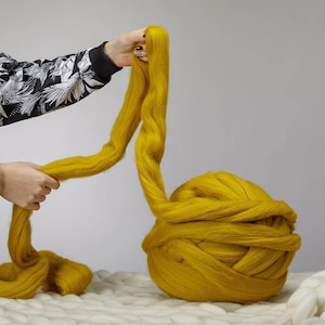 Chunky yarn Super bulky yarn Yarn For DIY Arm Knitting Giant yarn Giant knitting High quality Thick yarn Merino wool roving Christmas gift