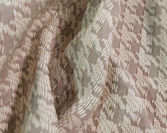 Taupe and cream patterned heavy weight fabric