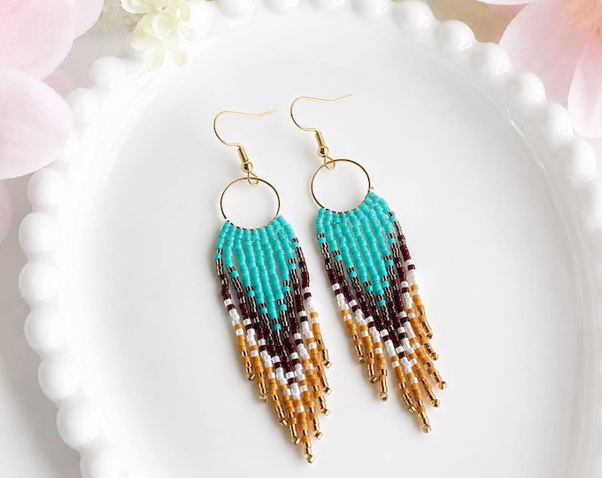 Summer fringe earrings,