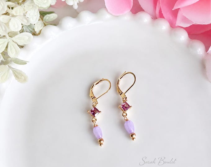 Boucles doreilles lilas
