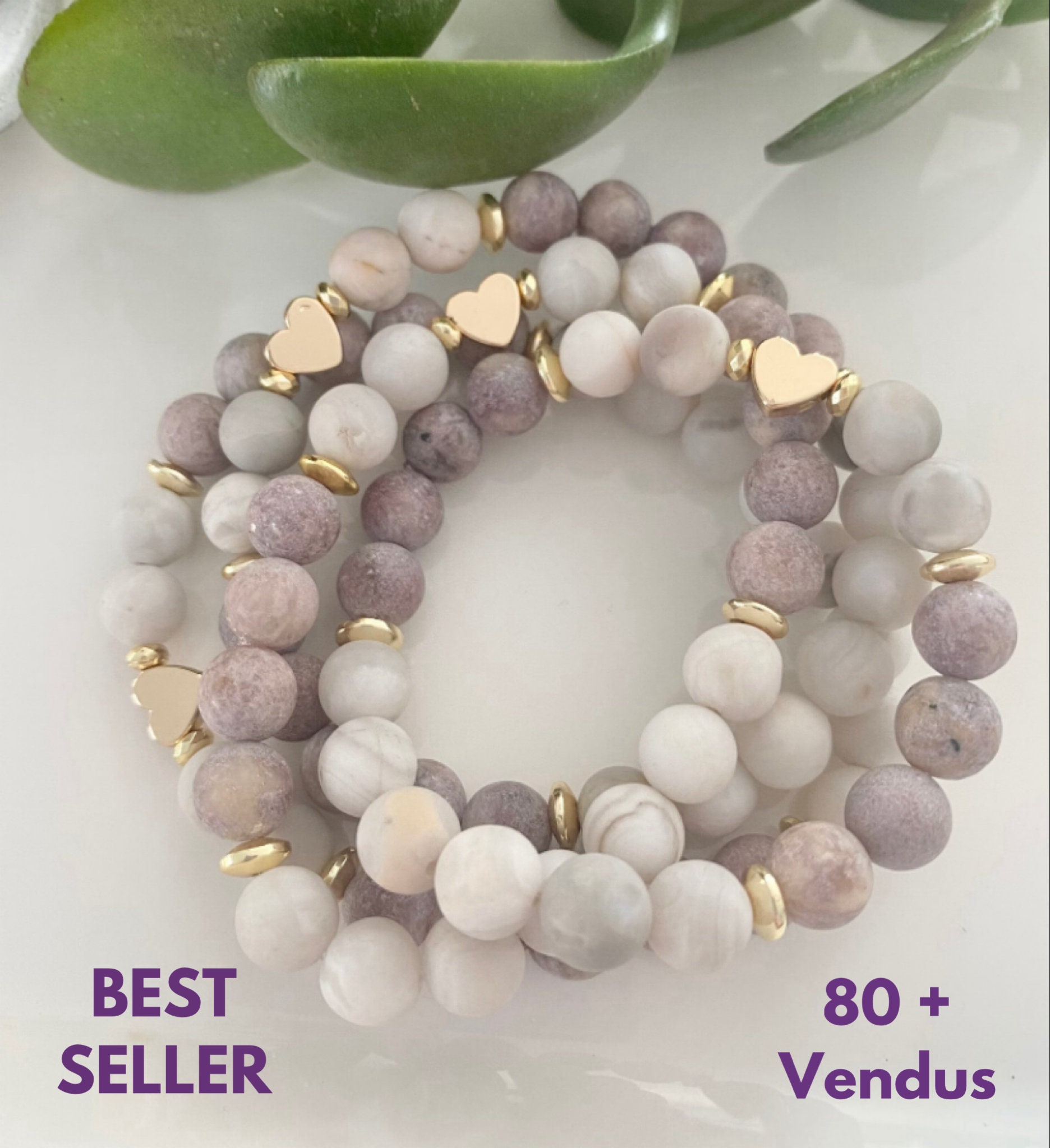 Lepidolite benefits, bracelet lepidolite triangle charm, anxiety