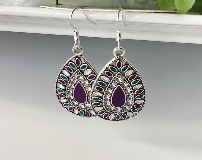 Purple earrings