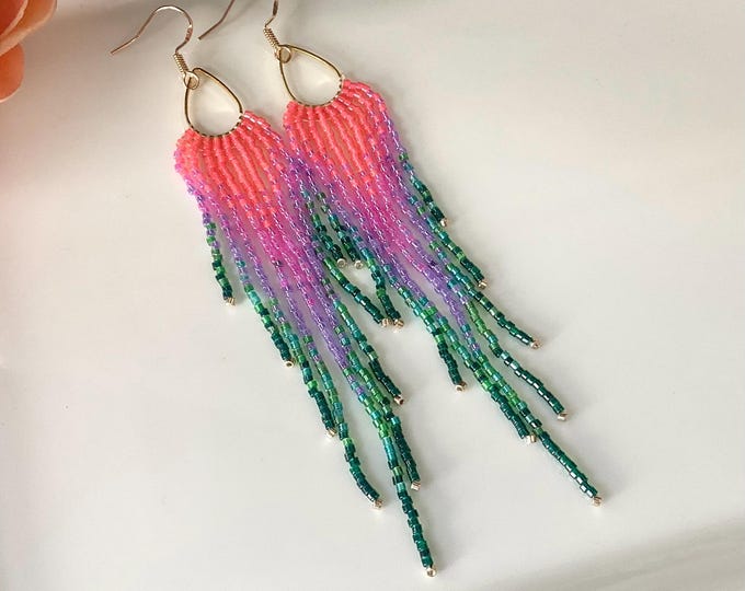 Women's fringe earrings