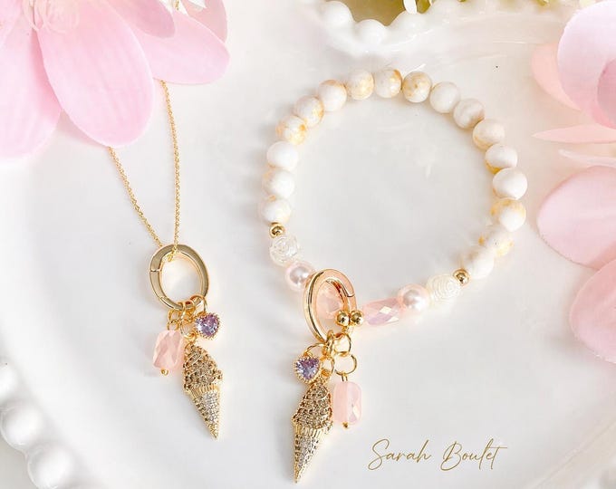 Bracelet cornet crème glacer