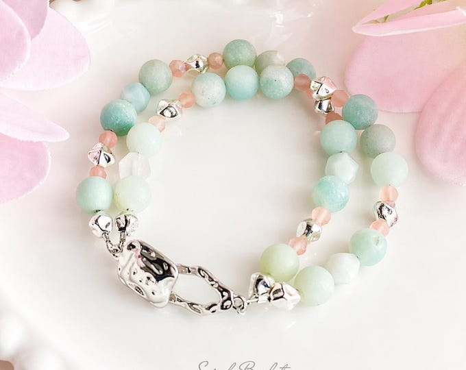 Bracelet amazonite argent