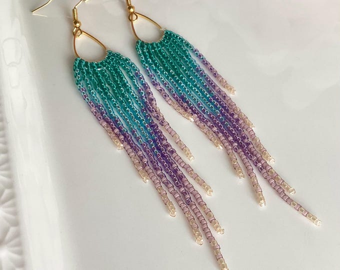 Summer fringe earrings,