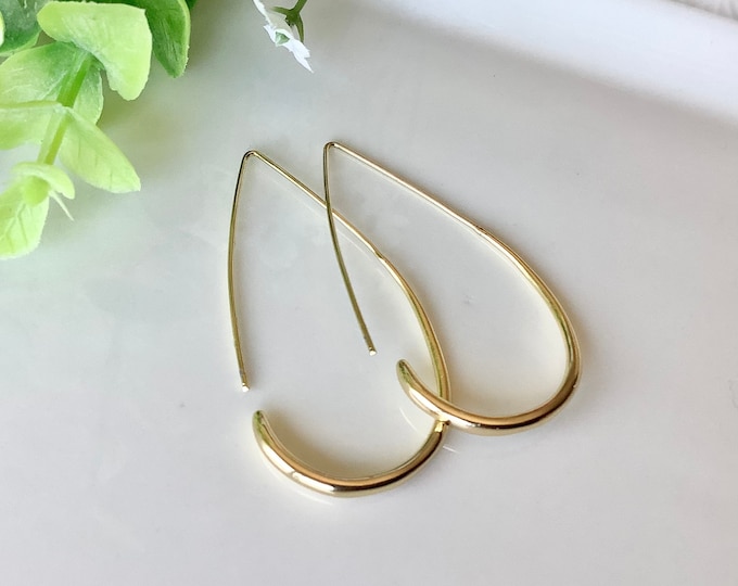 18 carat gold hoop earrings