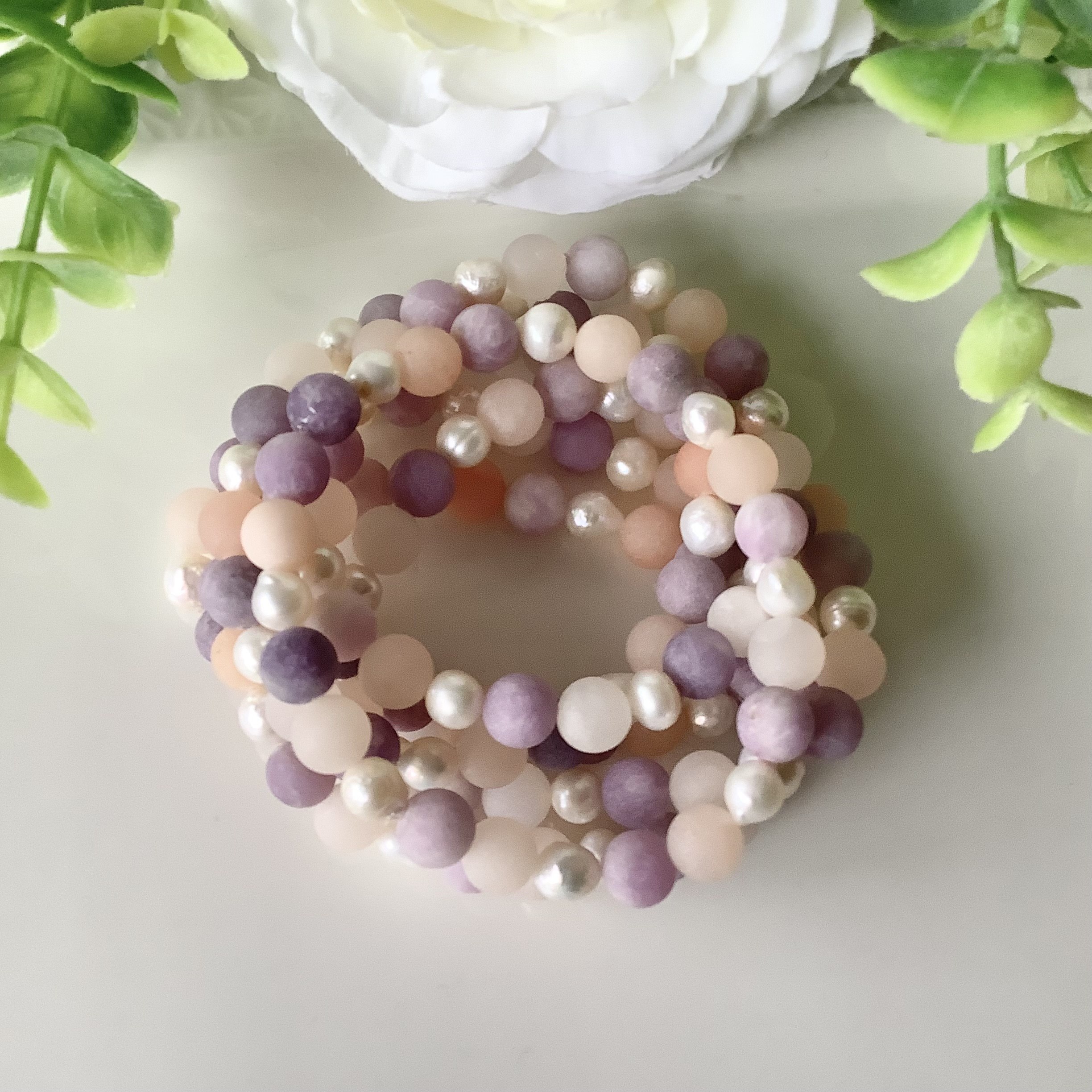 Lepidolite benefits, bracelet lepidolite triangle charm, anxiety bracelet,  anxiety jewelry, stress bracelet, she calm and balance