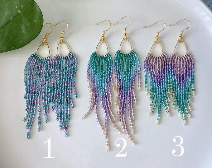 Summer fringe earrings,