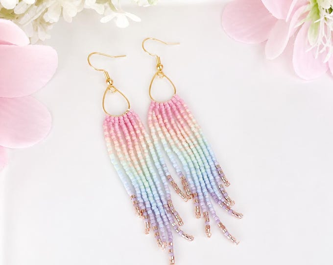 Summer fringe earrings,