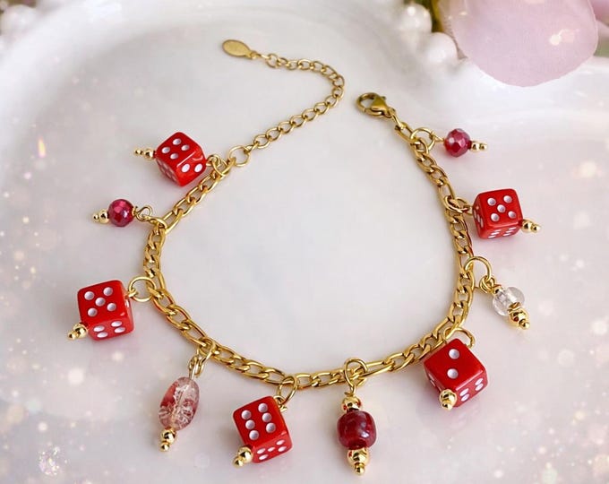 Bracelet breloques .Saint Valentin