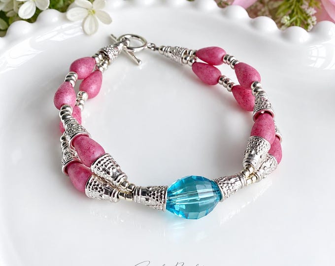 Bracelet rose turquoise