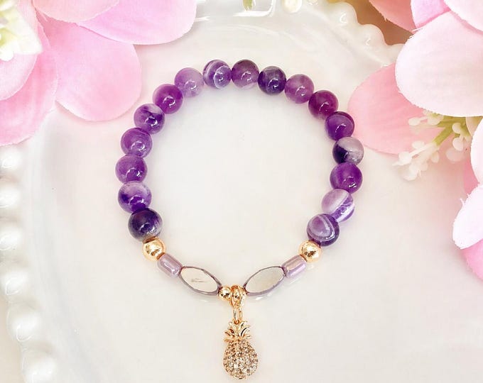 Bracelet ananas améthyste