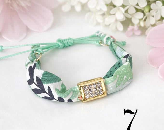 Bracelet bandana ajustable jaune fleuri – Bracelet bohème chic été – Bijou vacances plage – Cadeau femme