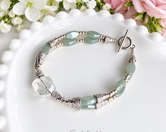Bracelet vert sauge