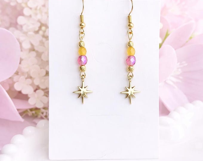 Boucle oreille ciel sauvage Collier fleur multicolore – Bijou ete perles colorees – Collier floral fait main – Cadeau femme – Bijou ete