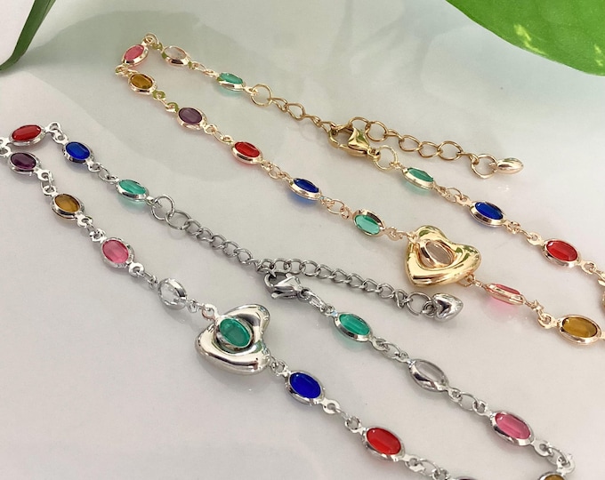 Heart ankle bracelet