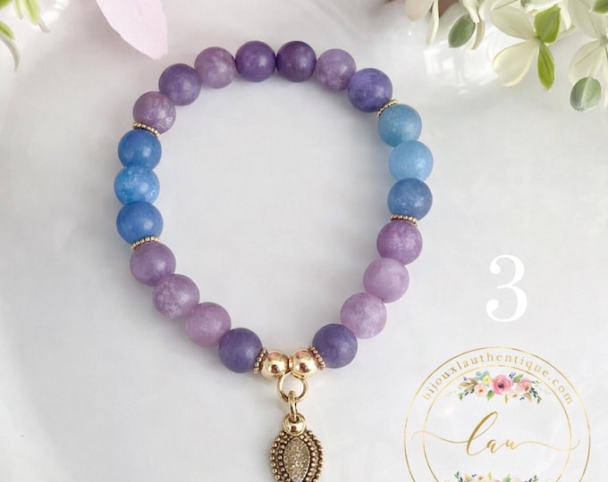 Bracelet aventurine bleu