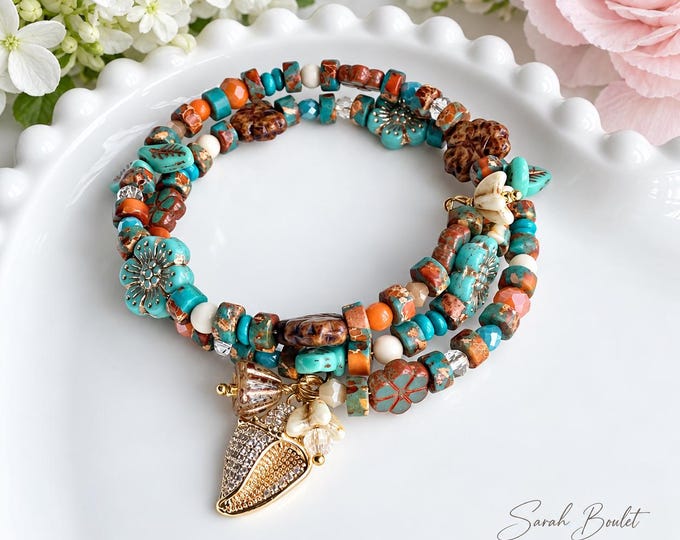 Bracelet wrap turquoise
