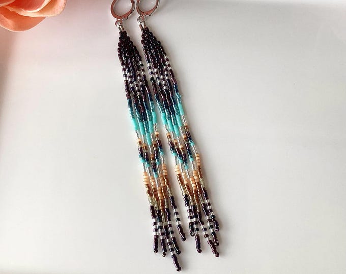 Autumn fringe earrings
