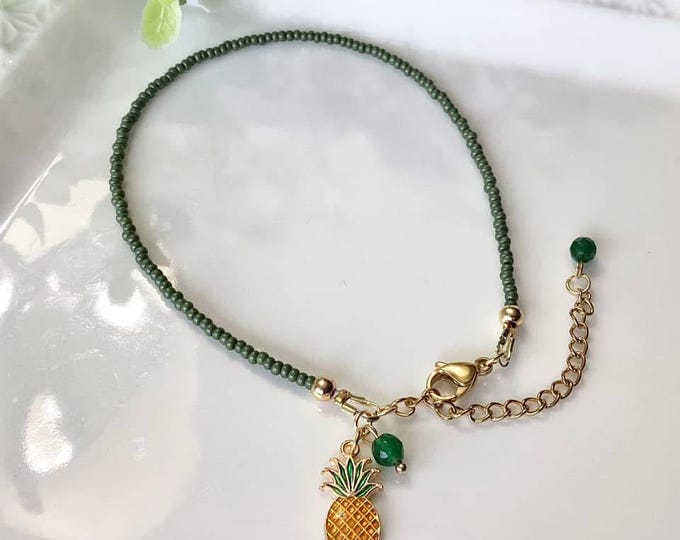 Pineapple ankle bracelet