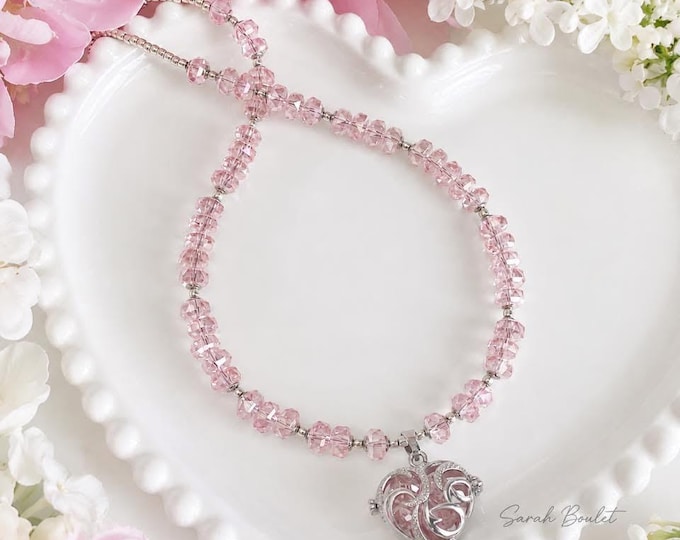 Collier de cristal avec cœur