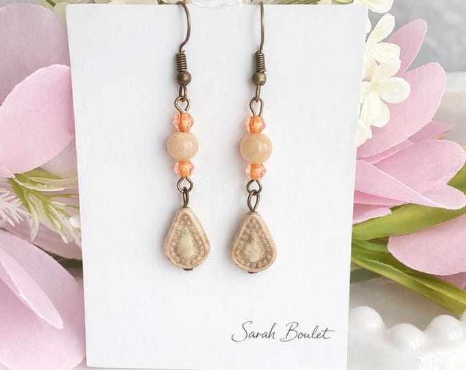 Boucle oreille collection Coucher de soleil à Santorini