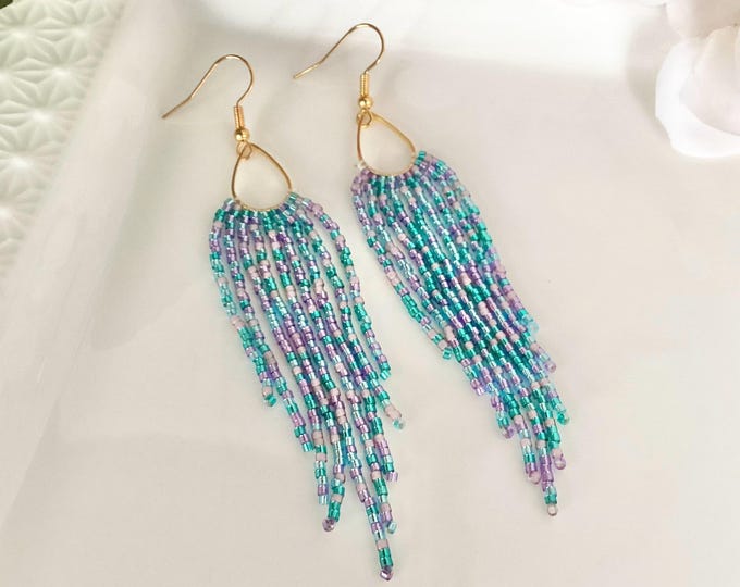 Summer fringe earrings,