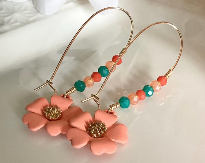 Flower earrings,