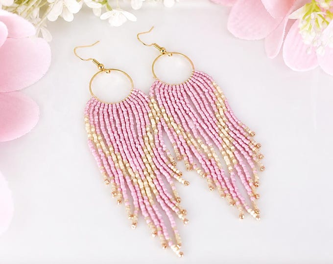 Summer fringe earrings,