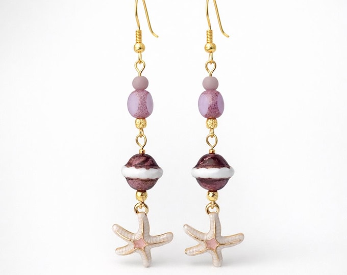 Boucles d oreilles pétale de rêve étoilé de mer