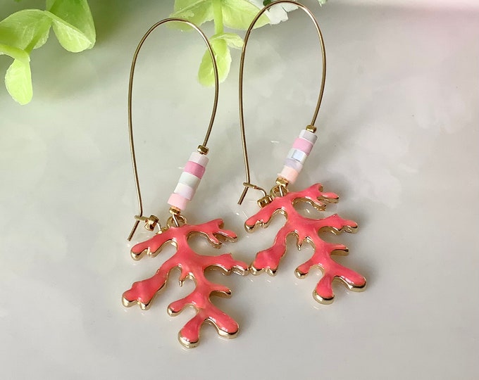 Coral earrings