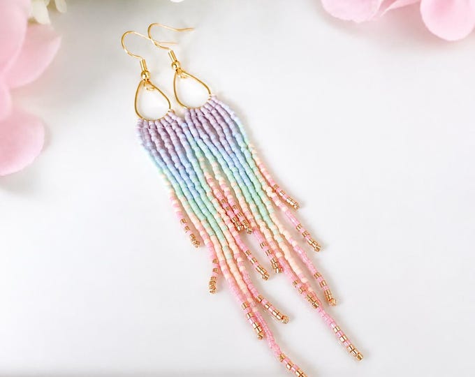 Summer fringe earrings,