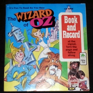 Vintage Wizard of Oz Book and Record
