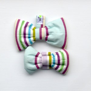 Lovely Pastel Colored Bands Pet Bow Tie