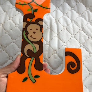 Nursery name letters , safari theme, nursery wood letters , custom name letters , baby name sign, wooden letters, hand painted letters