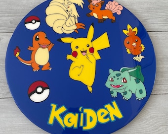 Custom round sign, round name sign, nursery wooden round sign, hand painted round sign, nursery sign