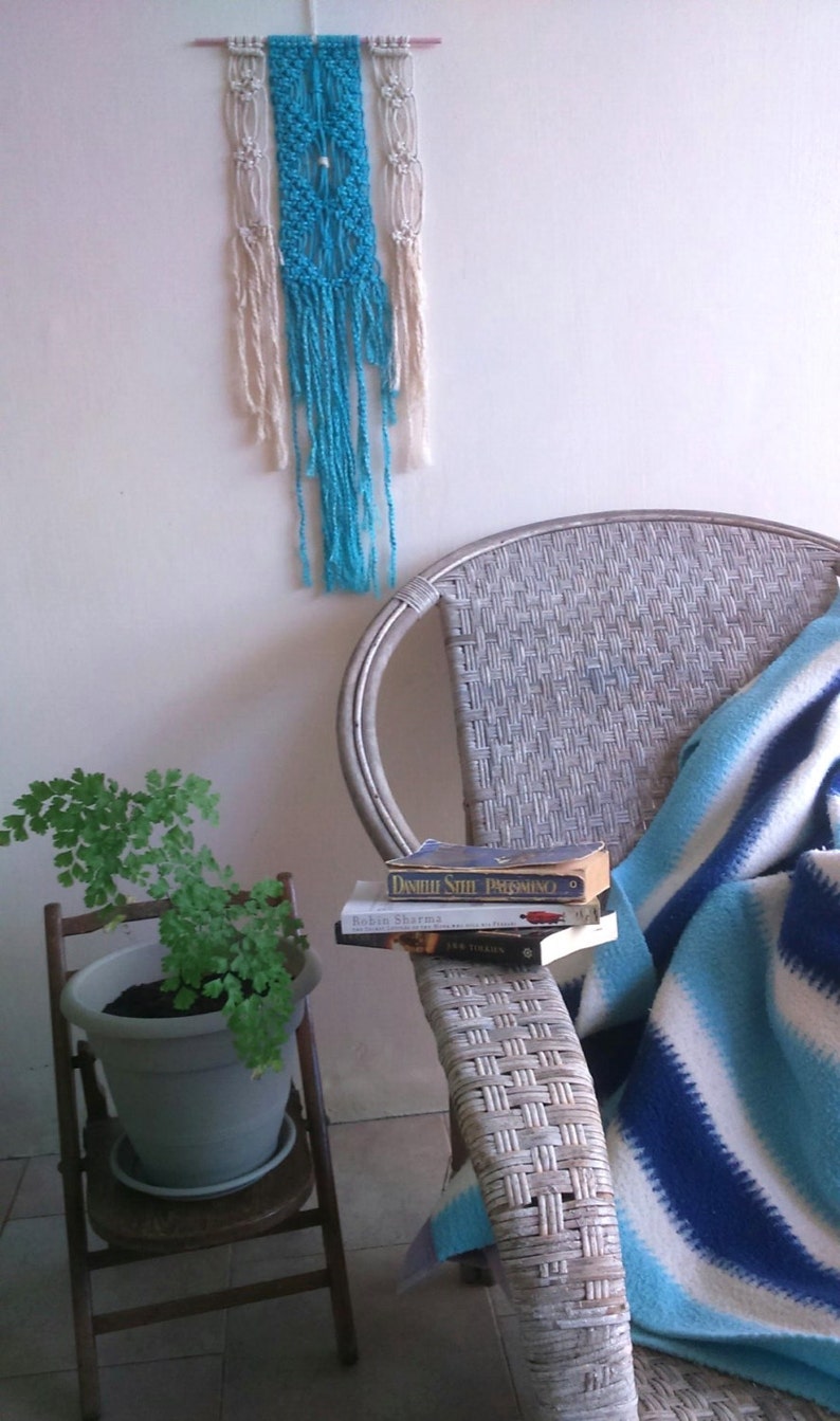 Macrame Colorful Modern Wall Hanging/ Hand Dyed Wall Art/ Etsy